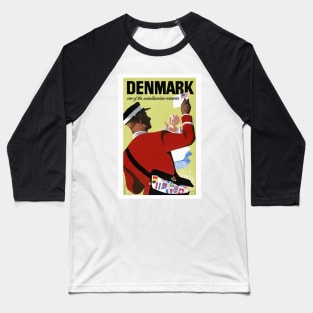 Denmark One of the Scandinavian Countries Vintage Poster Baseball T-Shirt